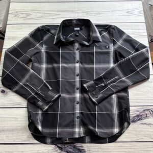 Alaskan Hardgear Men’s Duluth Trading Monochrome Checkered Button-Down Shirt XS